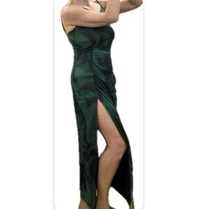 Cider Black and Green Maxi Dress